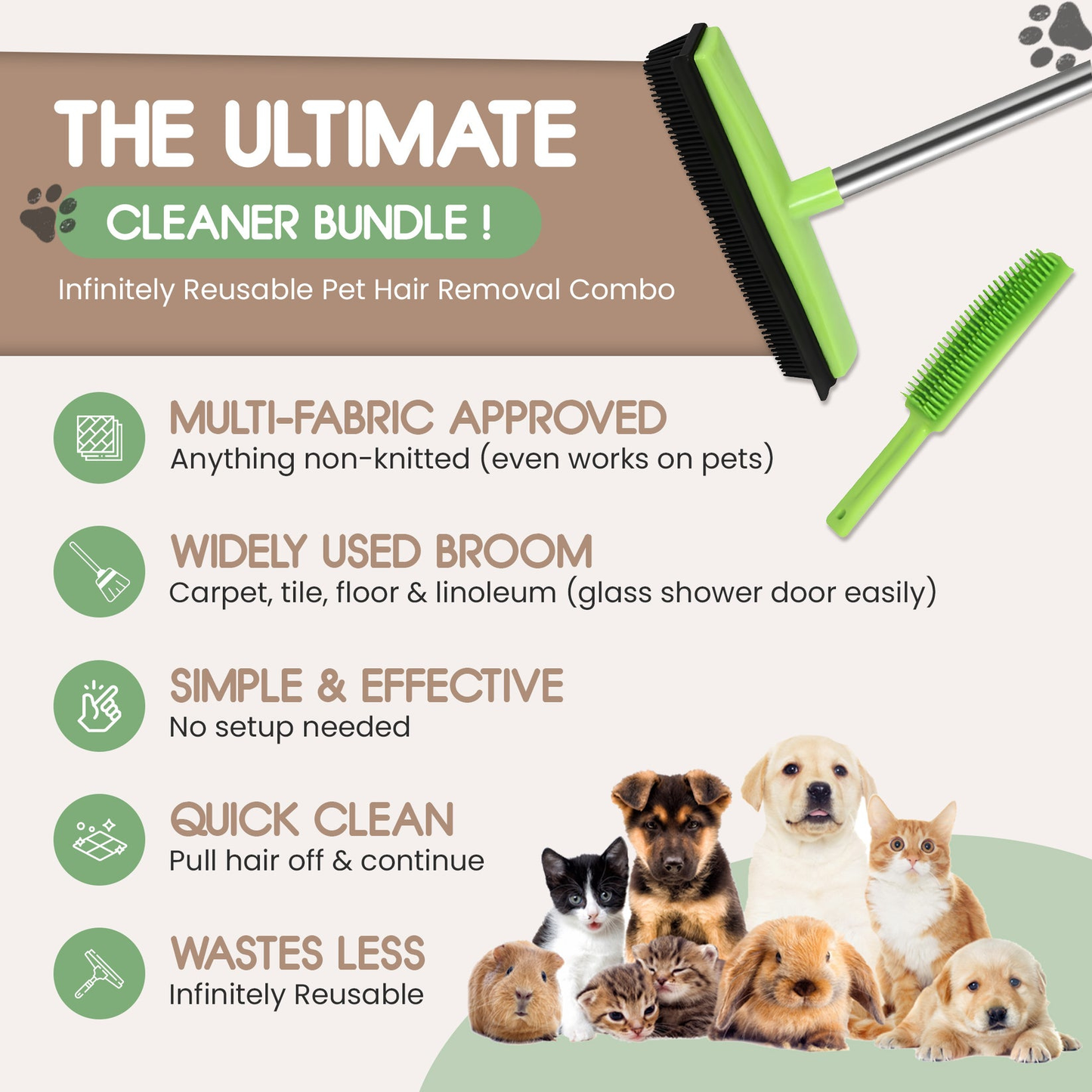 Petnomad™ - Pet Hair Rubber Broom